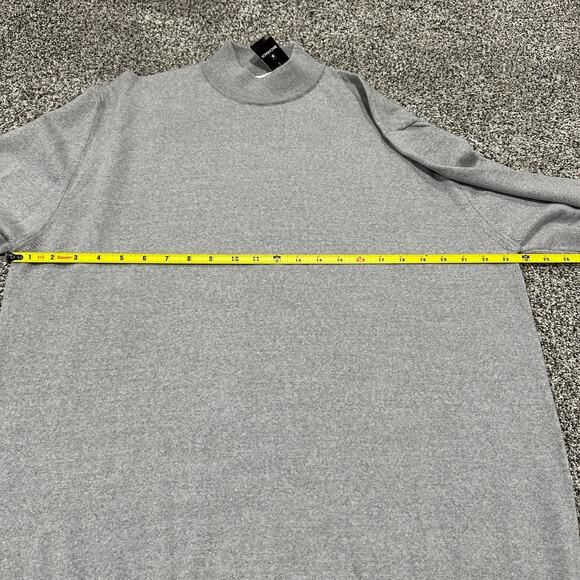 NWT Bachrach 100% Fine Merino Wool Gray Italy Long Sleeve Sweater, Size XXL - Picture 7 of 7